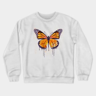 Monarch Butterfly watercolor Crewneck Sweatshirt